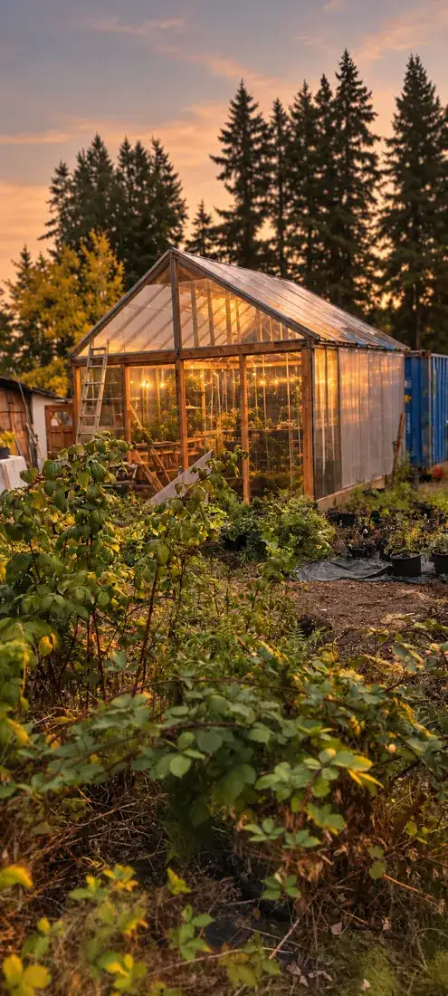 Med Bee Tate greenhouse and rest-space concept